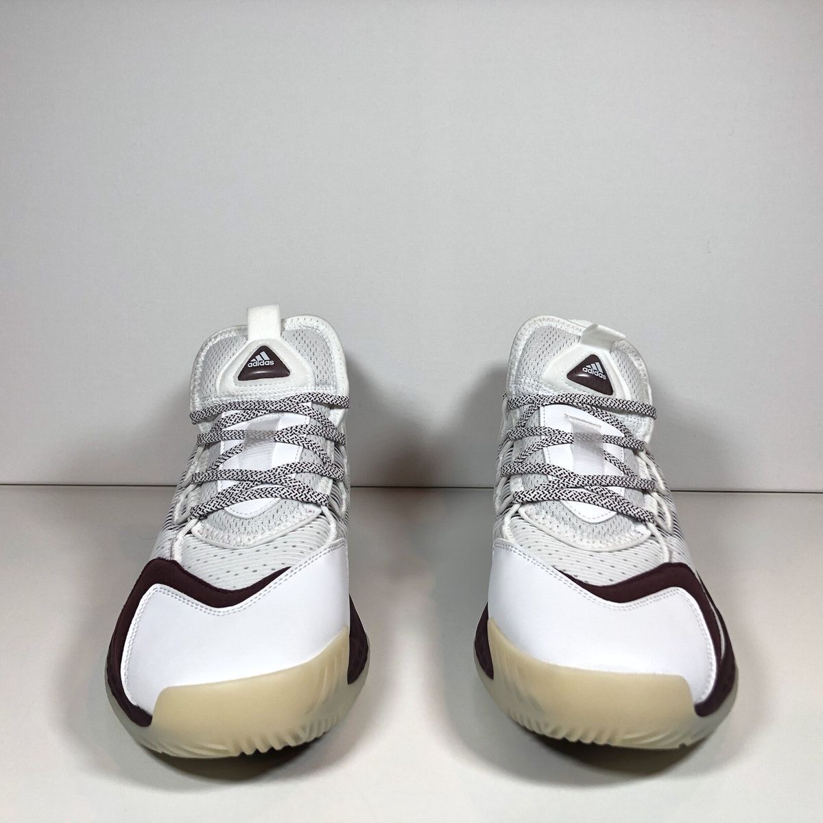 Кросівки баскетбольні Adidas Pro Boost Low White Maroon FX9220, 48.5, В наявності, доставка 1-2 дні