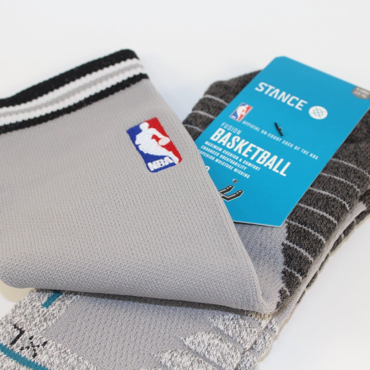 Шкарпетки баскетбольні Stance NBA San Antonio Spurs Logo Crew Basketball Socks Grey M559C5LCSP-GRY, XL (46-50), В наявності, доставка 1-2 дні