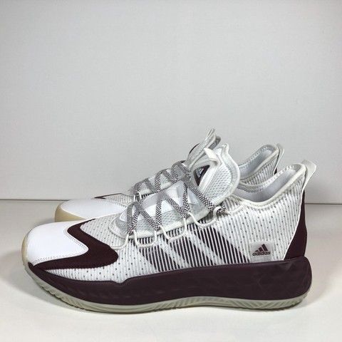 Кросівки баскетбольні Adidas Pro Boost Low White Maroon FX9220, 48.5, В наявності, доставка 1-2 дні