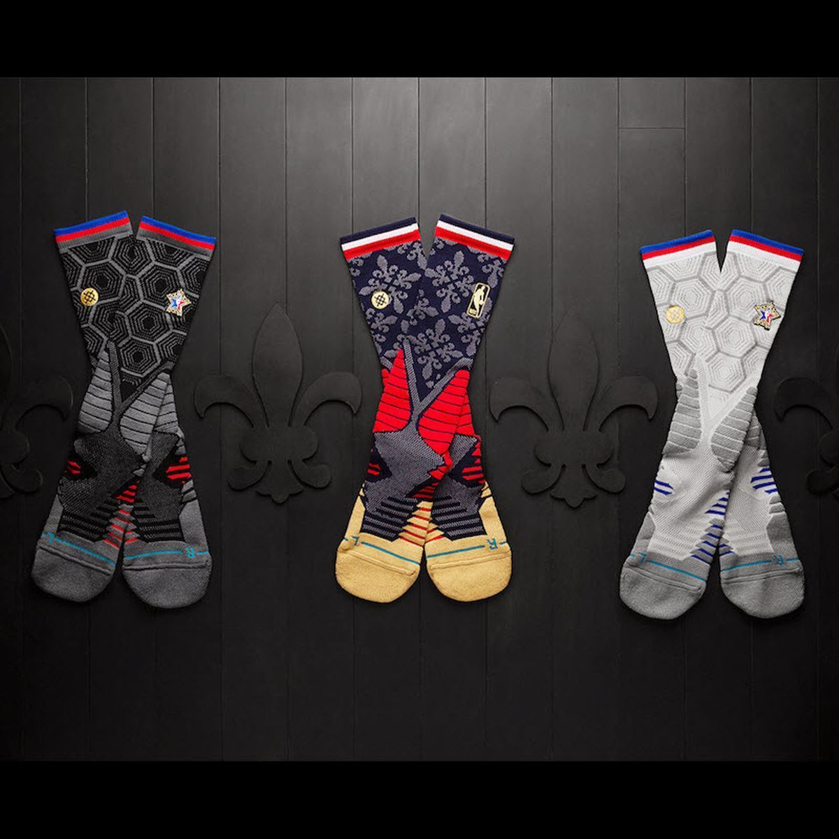 Шкарпетки баскетбольні Stance NBA All-Star ASG West Nola 2017 Crew Basketball Socks Grey M559A17WES-GRY, L (42-46), В наявності, доставка 1-2 дні