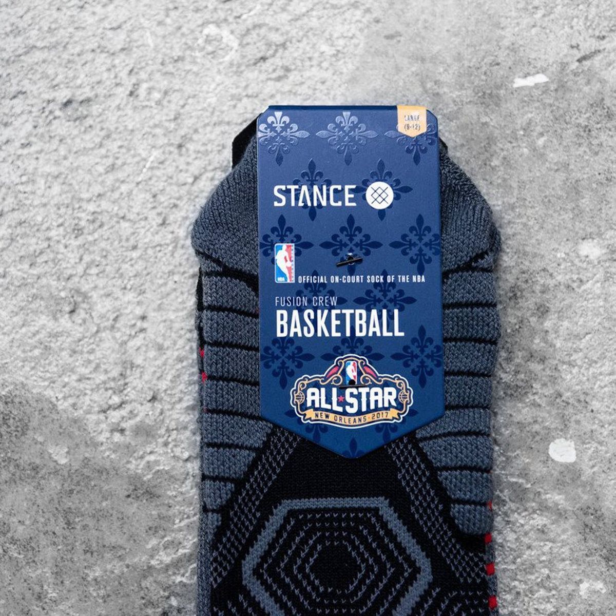 Шкарпетки баскетбольні Stance NBA All-Star ASG West Nola 2017 Crew Basketball Socks Grey M559A17WES-GRY, L (42-46), В наявності, доставка 1-2 дні