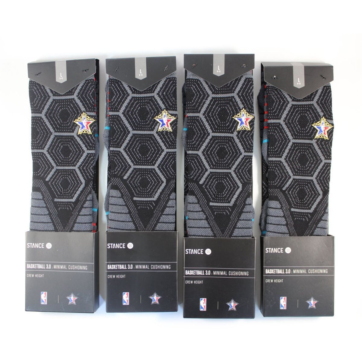 Шкарпетки баскетбольні Stance NBA All-Star ASG West Nola 2017 Crew Basketball Socks Grey M559A17WES-GRY, L (42-46), В наявності, доставка 1-2 дні