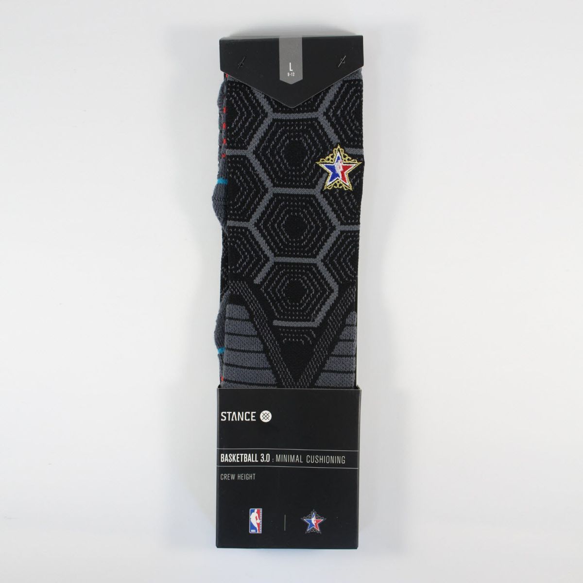 Шкарпетки баскетбольні Stance NBA All-Star ASG West Nola 2017 Crew Basketball Socks Grey M559A17WES-GRY, L (42-46), В наявності, доставка 1-2 дні