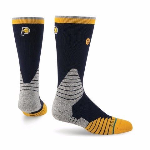 Шкарпетки баскетбольні Stance NBA Indiana Pacers Logo Crew Basketball Socks Navy M559C5LCPA-NVY, M (38-42), В наявності, доставка 1-2 дні
