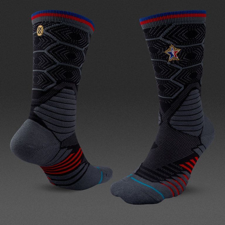 Шкарпетки баскетбольні Stance NBA All-Star ASG West Nola 2017 Crew Basketball Socks Grey M559A17WES-GRY, L (42-46), В наявності, доставка 1-2 дні