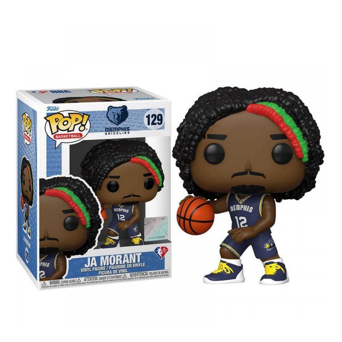 Колекційна фігурка Funko Pop NBA Ja Morant #129 - Memphis Grizzlies Blue (57630), 4'' (10 см), В наявності, доставка 1-2 дні