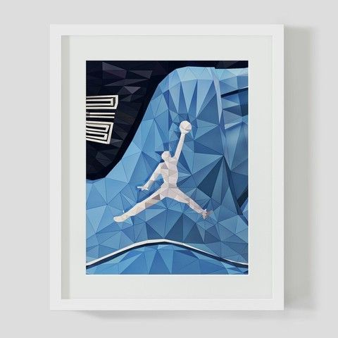 Картина для інтер'єру з принтом Jordan 'Gift Of Flight' Pantone 11 Art Canvas, 25x20 cm, В наявності, доставка 1-2 дні