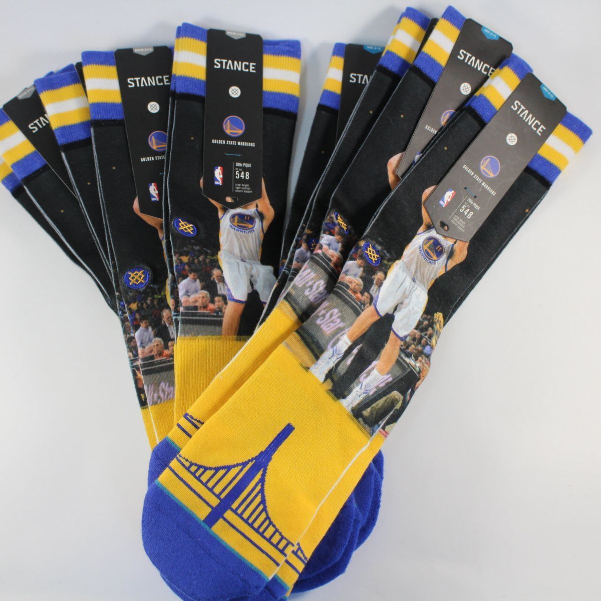 Шкарпетки унісекс Stance NBA Curry/Thompson Golden State Warriors Crew Socks Multicolor M528D15CTH-BLU, L (42-46), В наявності, доставка 1-2 дні