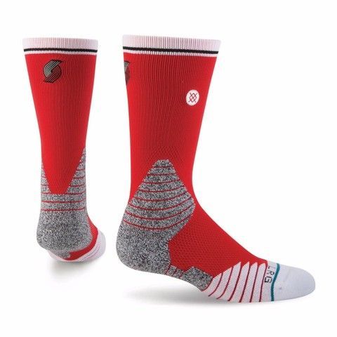 Шкарпетки баскетбольні Stance NBA Portland Trail Blazers Logo Crew Basketball Socks Red M559C5LCBL-RED, L (42-46), В наявності, доставка 1-2 дні