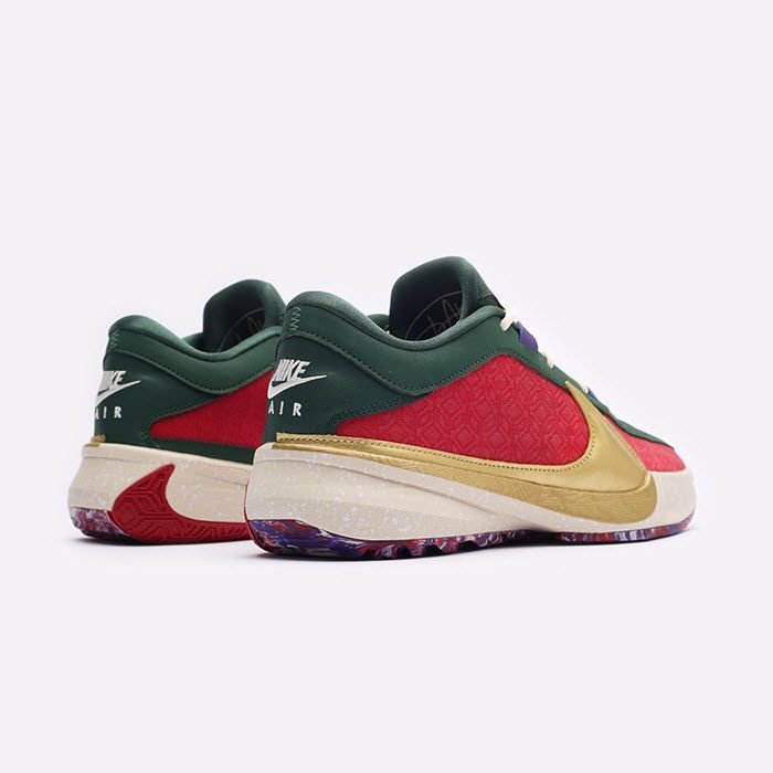 Кросівки баскетбольні Nike Zoom Freak 5 Green Red DZ2944-600, 44, В наявності, доставка 1-2 дні