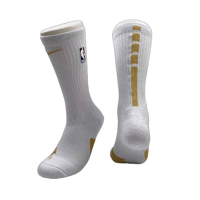 Шкарпетки баскетбольні Nike NBA Elite Dri-Fit Crew Basketball Socks White Gold PAA403-100, 2XL (50-54), В наявності, доставка 1-2 дні
