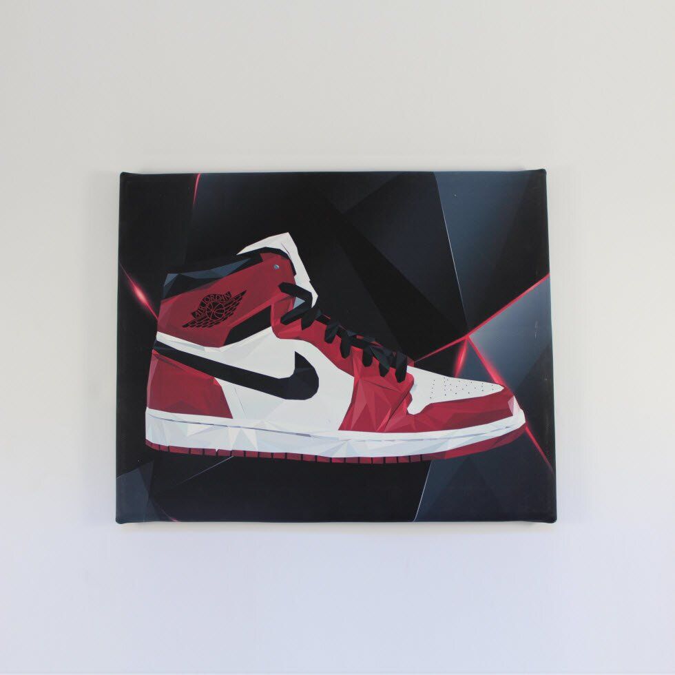 Картина для интерьера Jordan 1 Retro OG Chicago Art Canvas, 25x20 cm