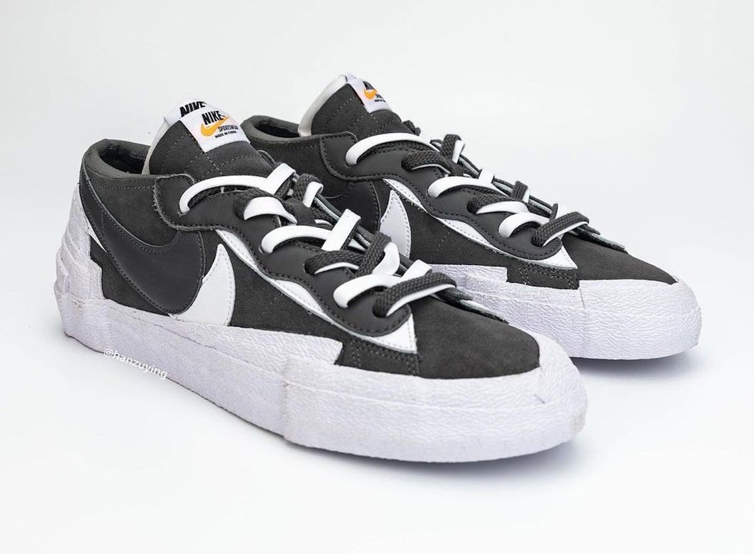 Кросівки чоловічі Nike Blazer Low Sacai Iron Grey DD1877-002, 47.5, В наявності, доставка 1-2 дні