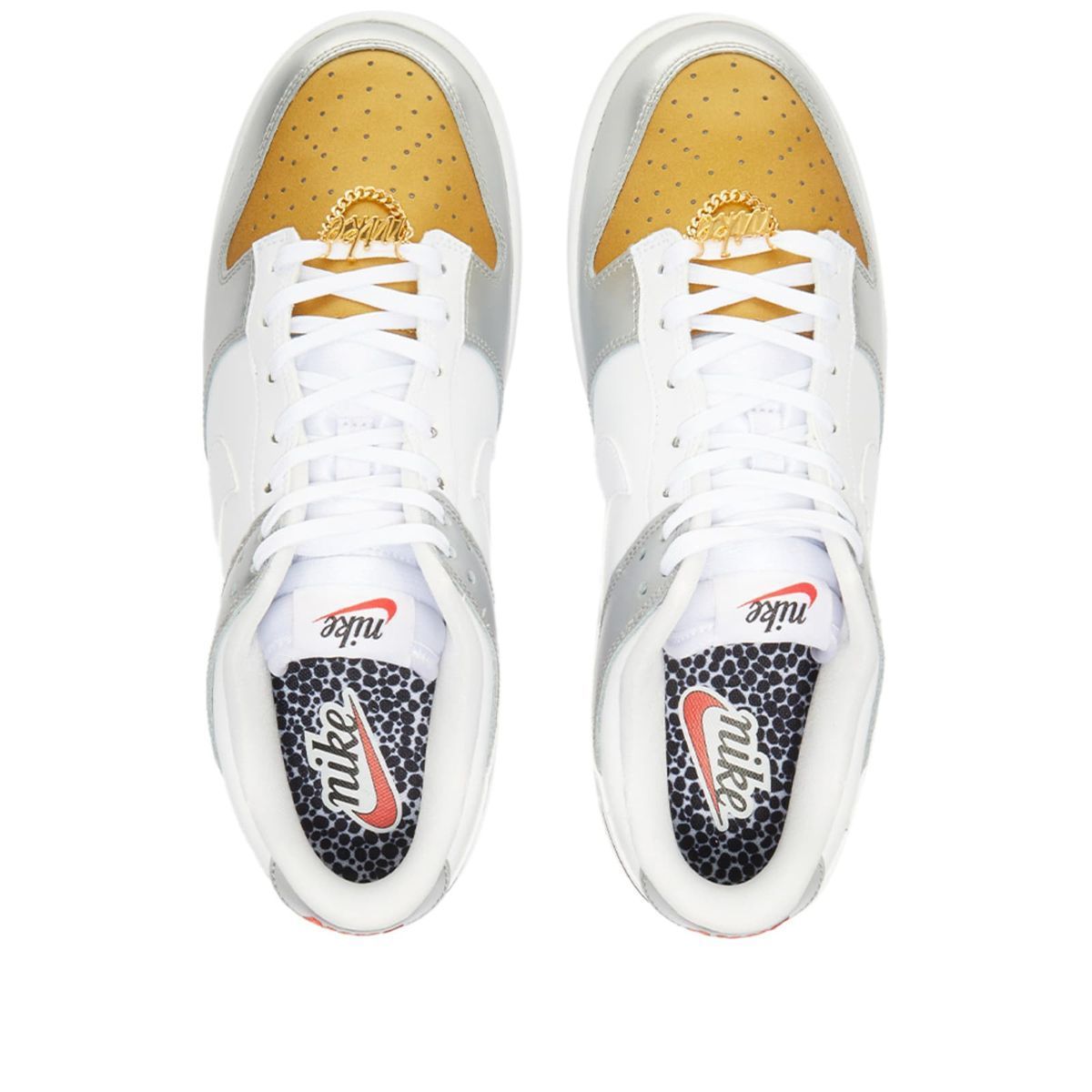 Кросівки жіночі Nike Dunk Low SE W Gold White Silver DH4403-700, 40.5, В наявності, доставка 1-2 дні