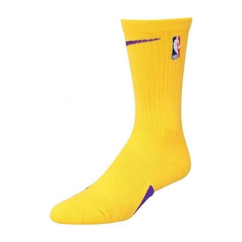 Шкарпетки баскетбольні Nike NBA Elite Los Angeles Lakers Dri-Fit Crew Basketball Socks Yellow PSK647-728, 2XL (50-54), В наявності, доставка 1-2 дні