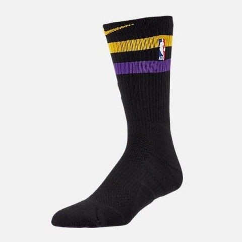 Шкарпетки баскетбольні Nike NBA Elite Los Angeles Lakers Dri-Fit Knee High Basketball Socks Black PSK743-010, 2XL (50-54), В наявності, доставка 1-2 дні