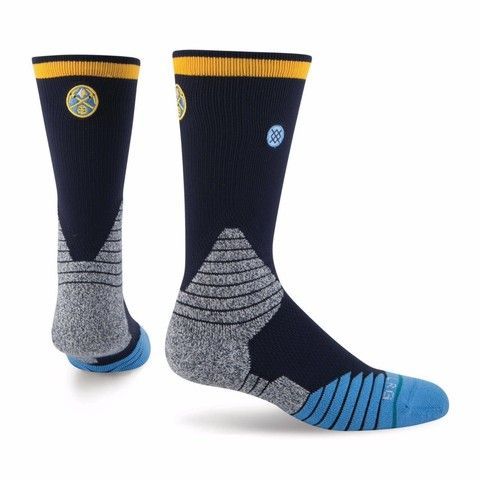 Шкарпетки баскетбольні Stance NBA Denver Nuggets Logo Crew Basketball Socks Navy M559C5LCNU-NVY, L (42-46), В наявності, доставка 1-2 дні