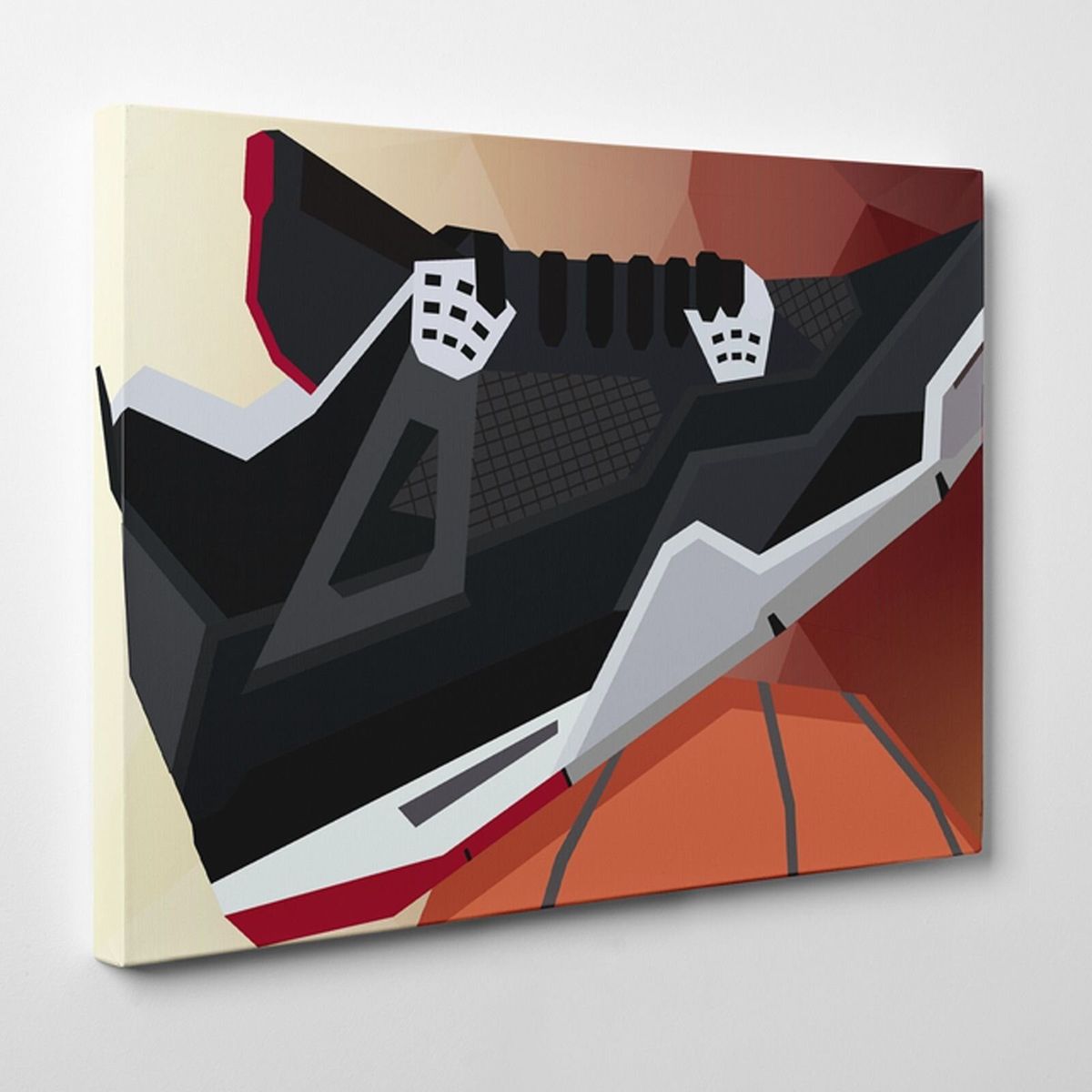 Картина для інтер'єру Jordan 4 Retro Bred Geometric Art Canvas, 25x20 cm