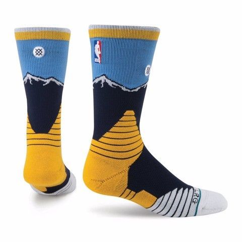 Шкарпетки баскетбольні Stance NBA Denver Nuggets Core Crew Basketball Socks Blue M559C5CCNU-LBL, XL (46-50), В наявності, доставка 1-2 дні