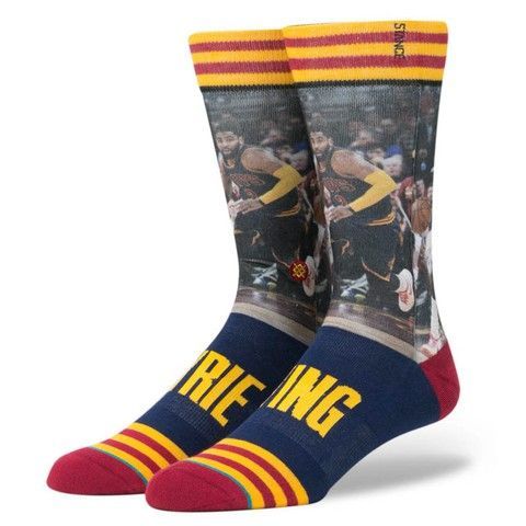 Шкарпетки унісекс Stance NBA Kyrie Irving Cleveland Cavaliers Crew Socks Multicolor M548C16KYR-YEL, L (42-46), В наявності, доставка 1-2 дні