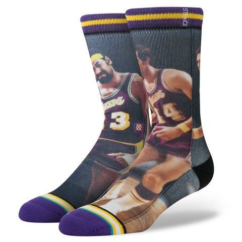 Шкарпетки унісекс Stance NBA Chamberlain/West Los Angeles Lakers Crew Socks Multicolor M558A16WEC-YEL, L (42-46), В наявності, доставка 1-2 дні