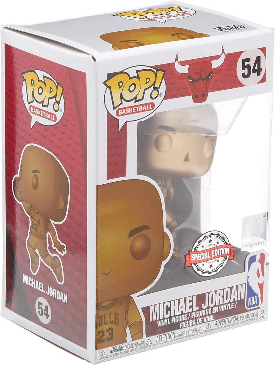 Колекційна фігурка Funko Pop NBA Michael Jordan #54 - Chicago Bulls BRONZED EXCLUSIVE (40307), 4'' (10 см), В наявності, доставка 1-2 дні