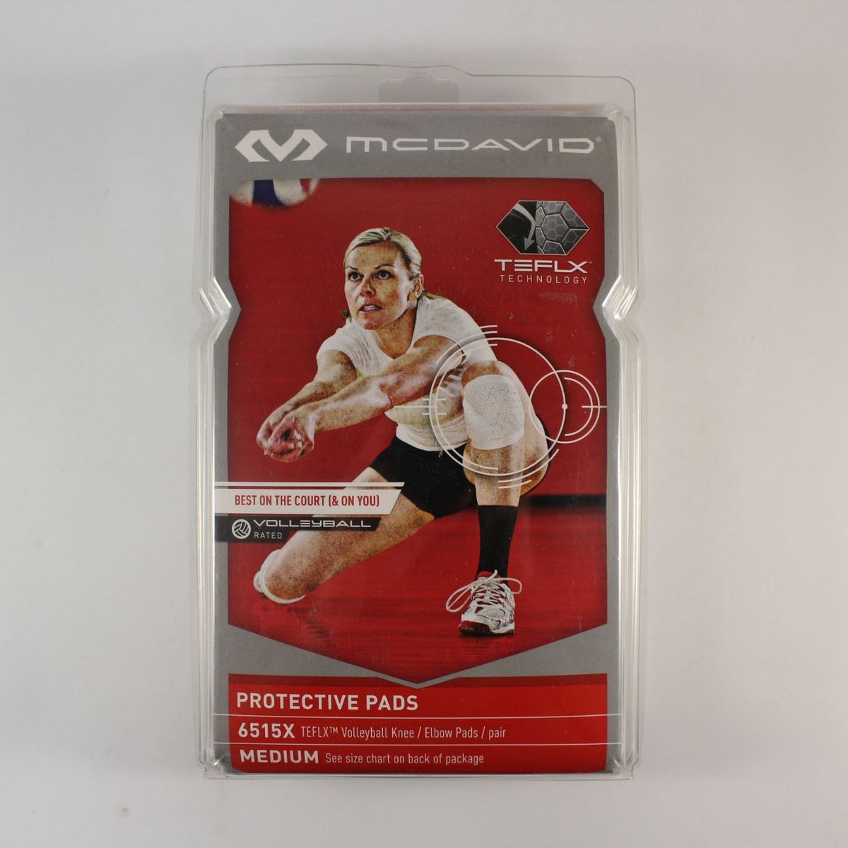 Наколінники McDavid 6515X TEFLX Protective Pads Volleyball Knee/Elbow Pads White (пара), S, В наявності, доставка 1-2 дні
