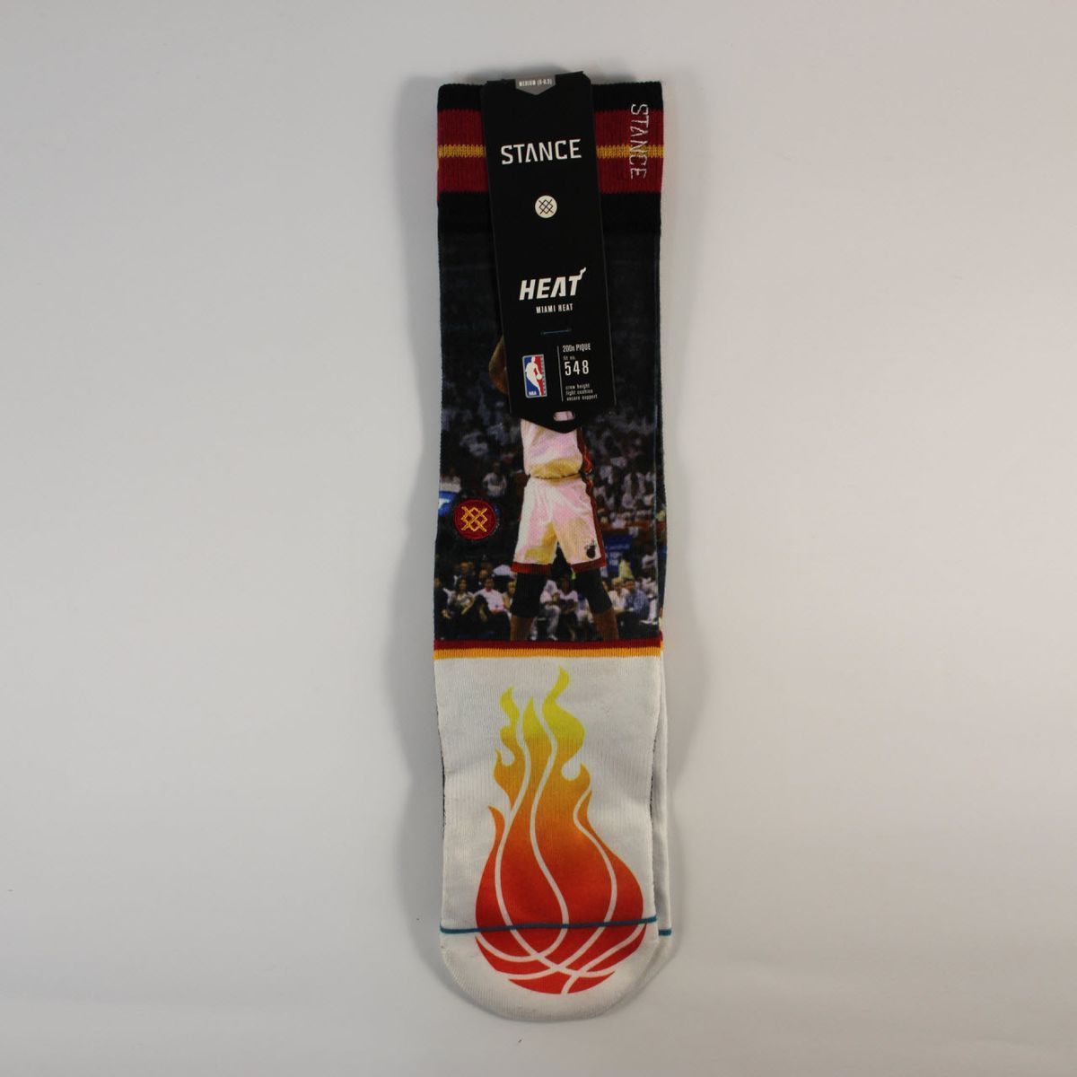 Шкарпетки унісекс Stance NBA Wade/Bosh Miami Heat Crew Socks Multicolor M528D15WBO-WHT, M (38-42), В наявності, доставка 1-2 дні