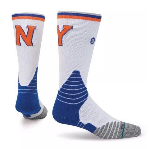 Шкарпетки баскетбольні Stance NBA New York Knicks Core Crew Basketball Socks White M559D6CCKN-WHT, XL (46-50), В наявності, доставка 1-2 дні