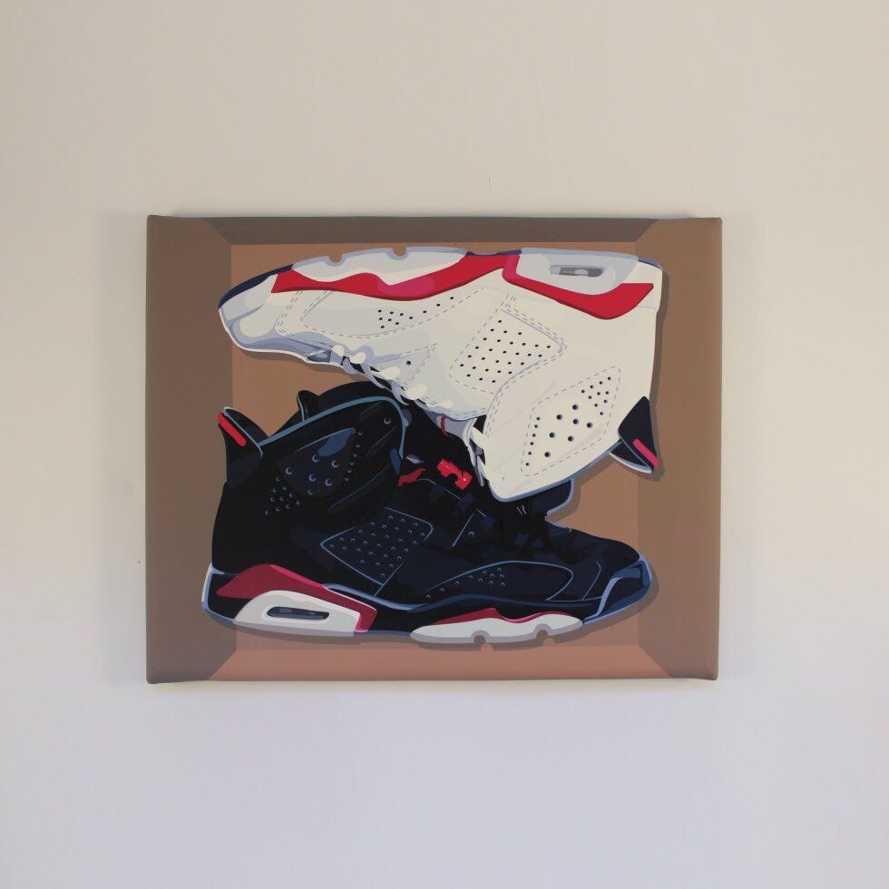 Картина для інтер'єру Jordan 6 Retro Infrared Art Canvas, 25x20 cm