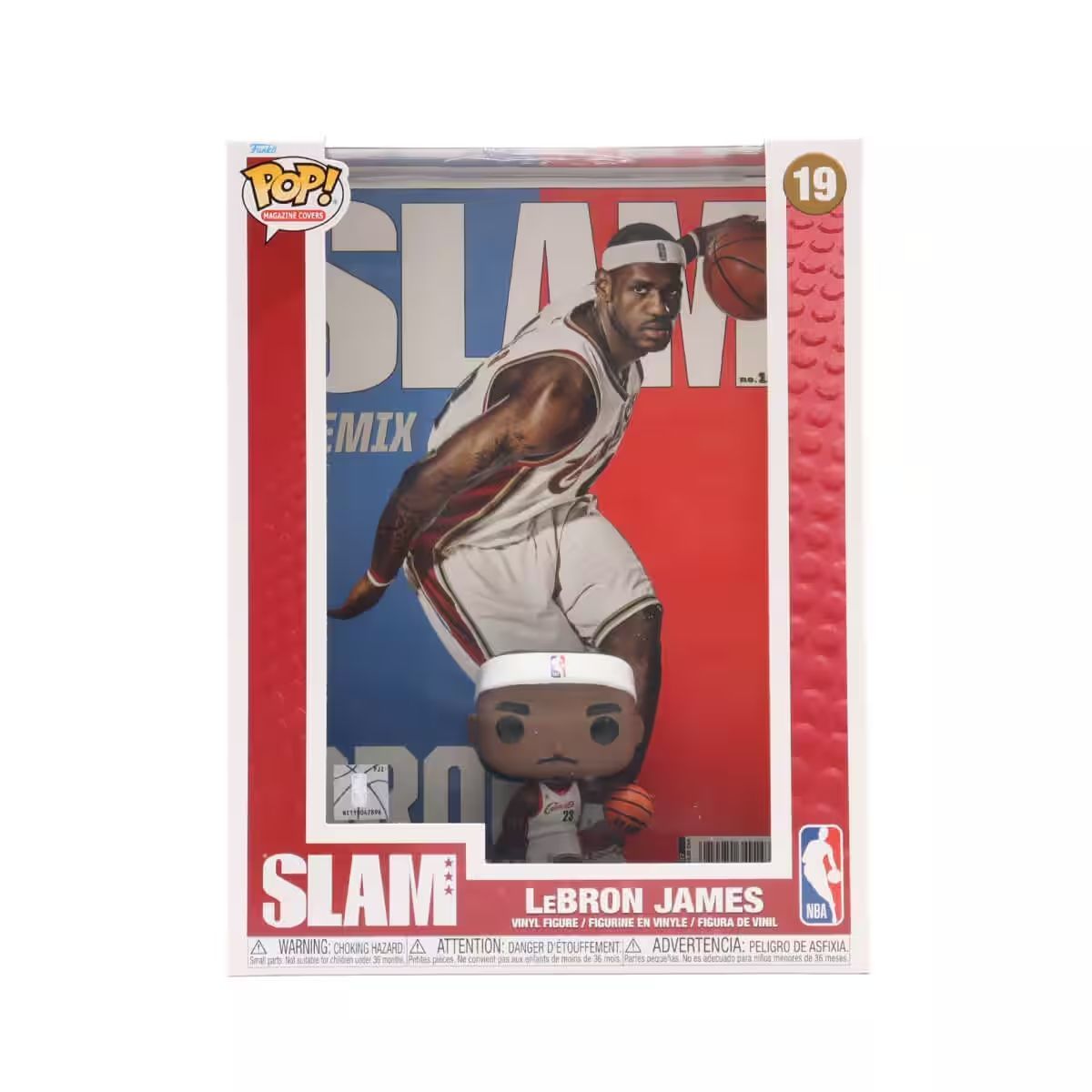 Колекційна фігурка Funko Pop Magazine Covers SLAM NBA Lebron James - Cleveland Cavaliers White (75073), 4'' (10 см), В наявності, доставка 1-2 дні