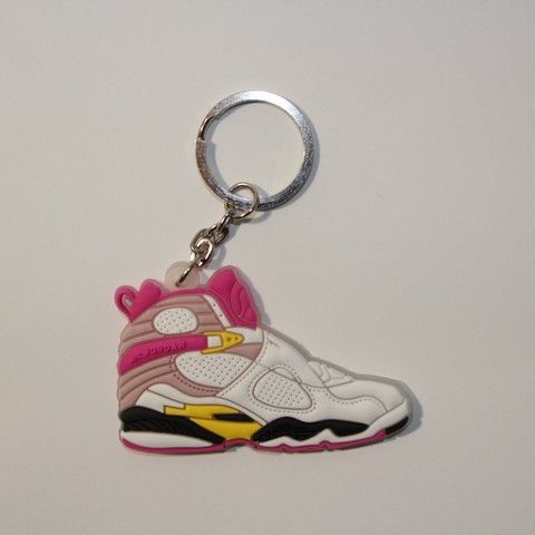 Брелок Jordan 8 Retro White Pink, OneSize (універсальний), В наявності, доставка 1-2 дні