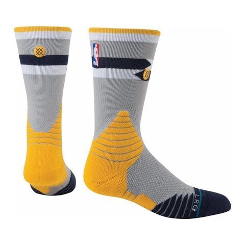 Шкарпетки баскетбольні Stance NBA Indiana Pacers Core Crew Basketball Socks Grey M559C5CCPA-GRY, L (42-46), В наявності, доставка 1-2 дні