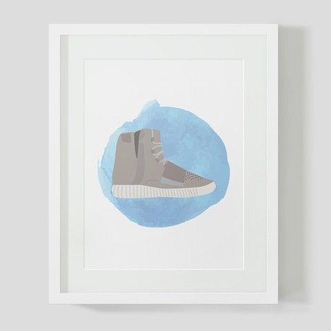 Картина для інтер'єру з принтом Adidas Yeezy 750 Boost Art Canvas, 25x20 cm, В наявності, доставка 1-2 дні