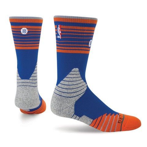 Шкарпетки баскетбольні Stance NBA New York Knicks Core Crew Basketball Socks Blue Orange M559C5CCKN-BLU, XL (46-50), В наявності, доставка 1-2 дні