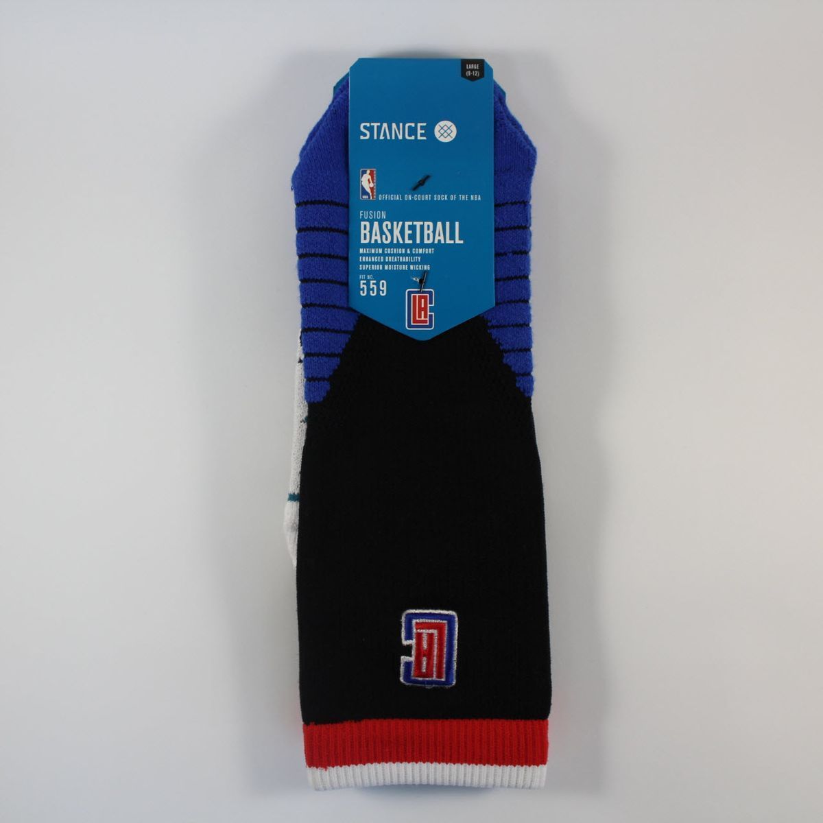 Шкарпетки баскетбольні Stance NBA Los Angeles Clippers Logo Crew Basketball Socks Black M559C5LCCL-BLK, L (42-46), В наявності, доставка 1-2 дні