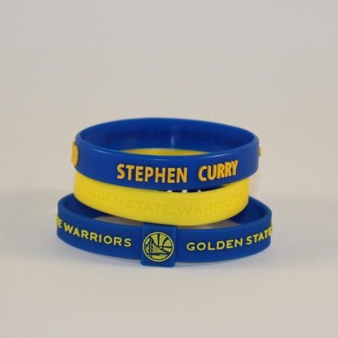 Браслети NBA Stephen Curry (Warriors) 3 шт, OneSize (універсальний), В наявності, доставка 1-2 дні