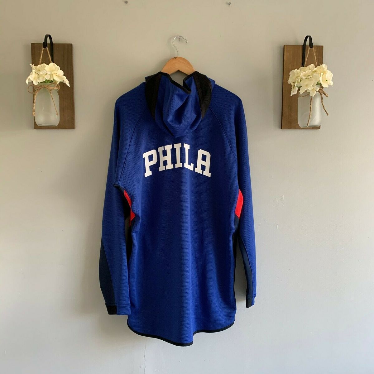 Кофта Nike NBA Philadelphia 76ers Therma Flex Showtime Hoodie Royal Blue AT8488-495, L, В наявності, доставка 1-2 дні