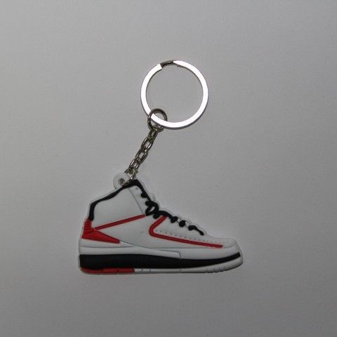 Брелок Jordan 2 Retro White Red, OneSize (універсальний), В наявності, доставка 1-2 дні