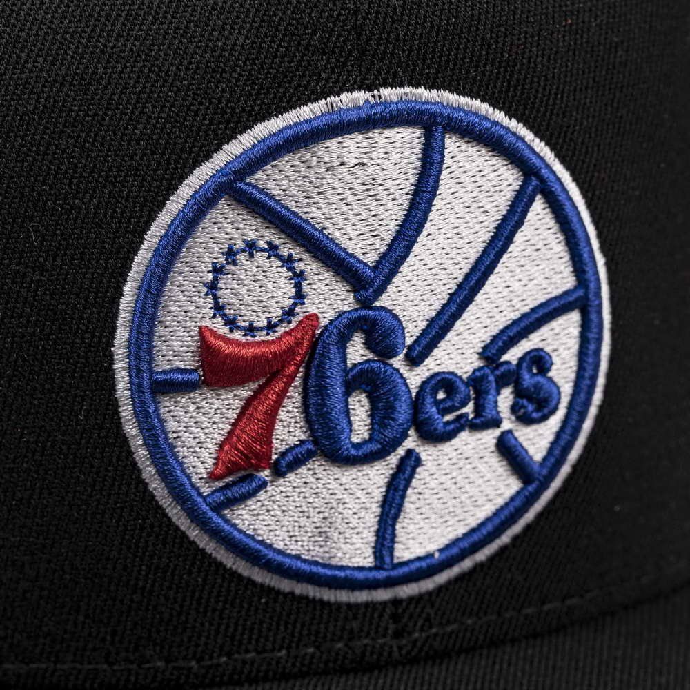 Кепка снепбек Mitchell & Ness NBA Philadelphia 76ers 50th Anniversary Patch 110 Snapback Black 6HSSFH21HW014-BLCK, OneSize (універсальний), В наявності, доставка 1-2 дні