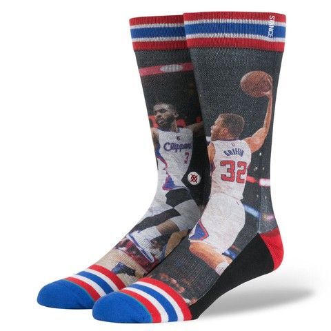 Шкарпетки унісекс Stance NBA Paul/Griffin Los Angeles Clippers Crew Socks Multicolor M528D15PGR-BLU, M (38-42), В наявності, доставка 1-2 дні