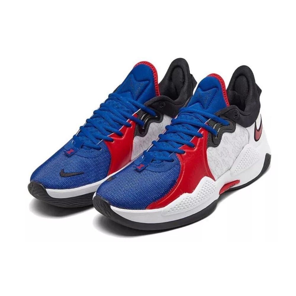Кросівки баскетбольні Nike PG 5 Clippers White Red Blue CW3143-101, 42, В наявності, доставка 1-2 дні