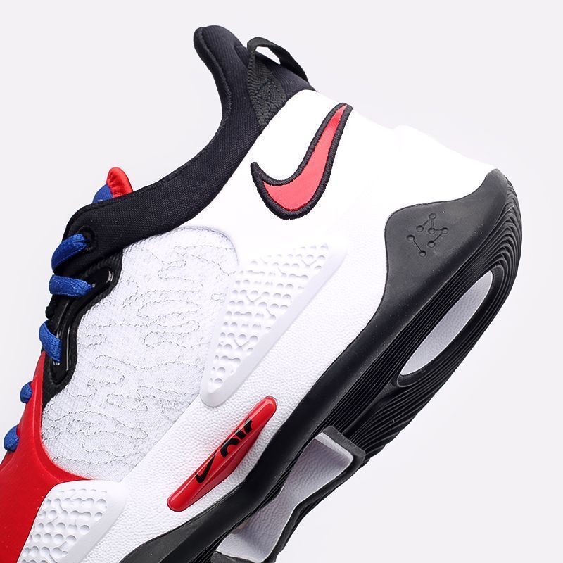 Кросівки баскетбольні Nike PG 5 Clippers White Red Blue CW3143-101, 42, В наявності, доставка 1-2 дні