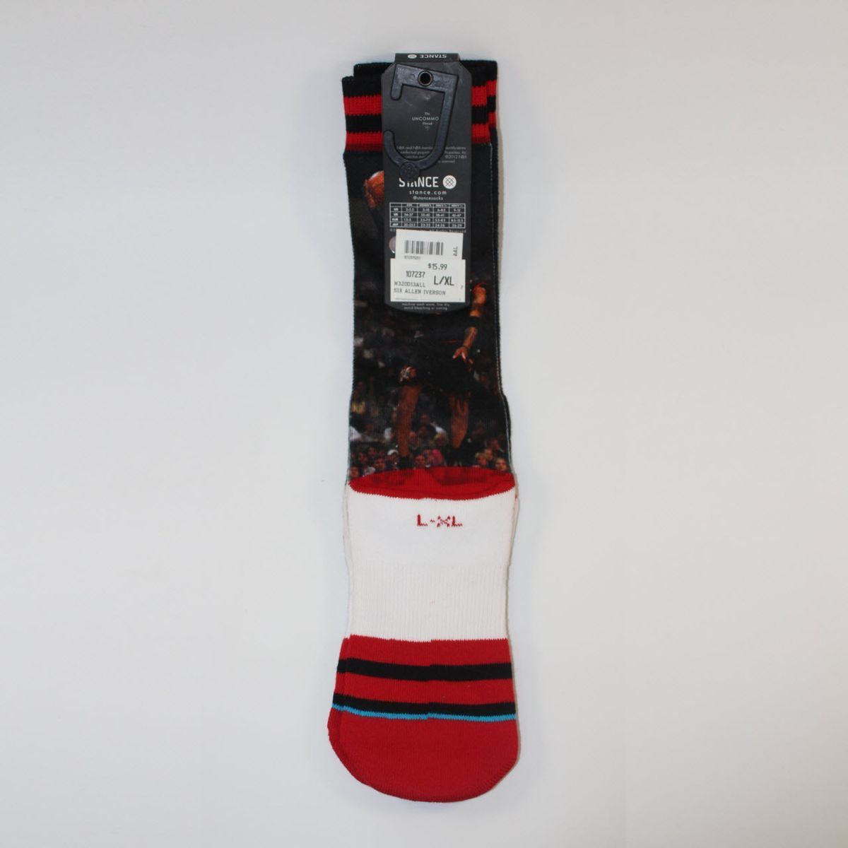 Шкарпетки унісекс Stance NBA Allen Iverson Philadelphia 76ers Crew Socks Multicolor M320D13ALL-SIX, L (42-46), В наявності, доставка 1-2 дні