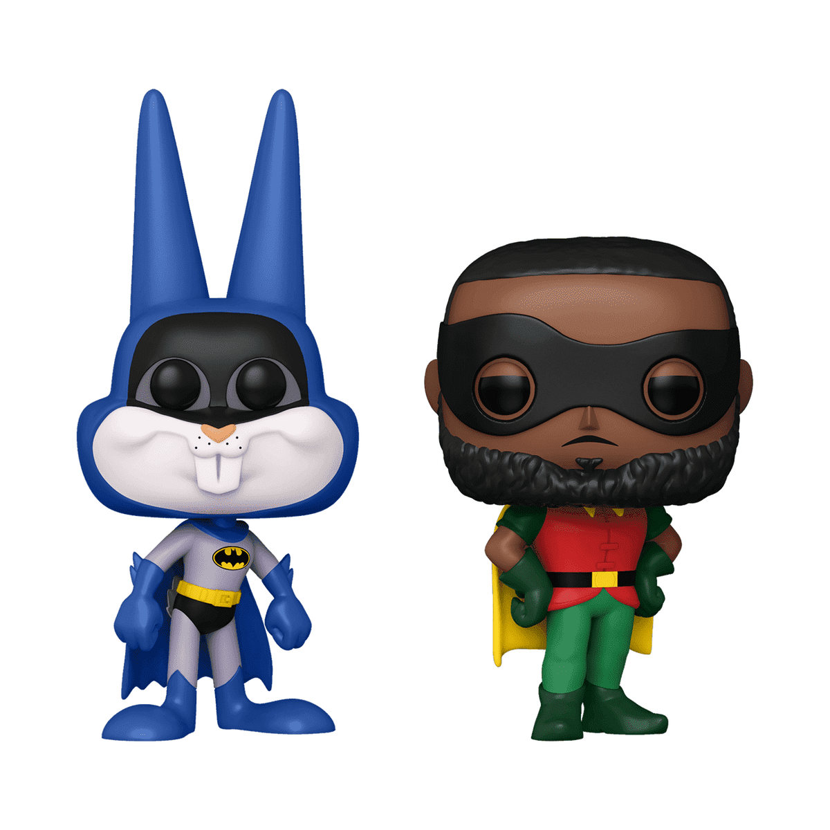 Колекційна фігурка Funko Pop Movies Bugs Bunny as Batman & LeBron James as Robin - Space Jam A New Legacy Multicolor (56231), 4'' (10 см), В наявності, доставка 1-2 дні