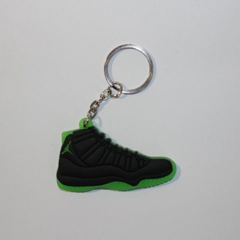 Брелок Jordan 11 Retro Black Green, OneSize (універсальний), В наявності, доставка 1-2 дні