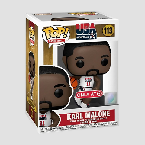 Колекційна фігурка Funko Pop NBA Karl Malone #113 - USA Basketball '92 White (56398), 4'' (10 см), В наявності, доставка 1-2 дні