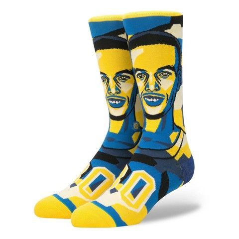 Шкарпетки унісекс Stance NBA Mosaic Curry Golden State Warriors Crew Socks Multicolor M545A17MCU-YEL, L (42-46), В наявності, доставка 1-2 дні