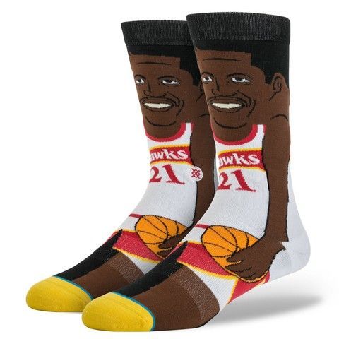 Шкарпетки унісекс Stance NBA Cartoon Wilkins Atlanta Hawks Crew Socks Multicolor M545A16WIL-WHT, L (42-46), В наявності, доставка 1-2 дні