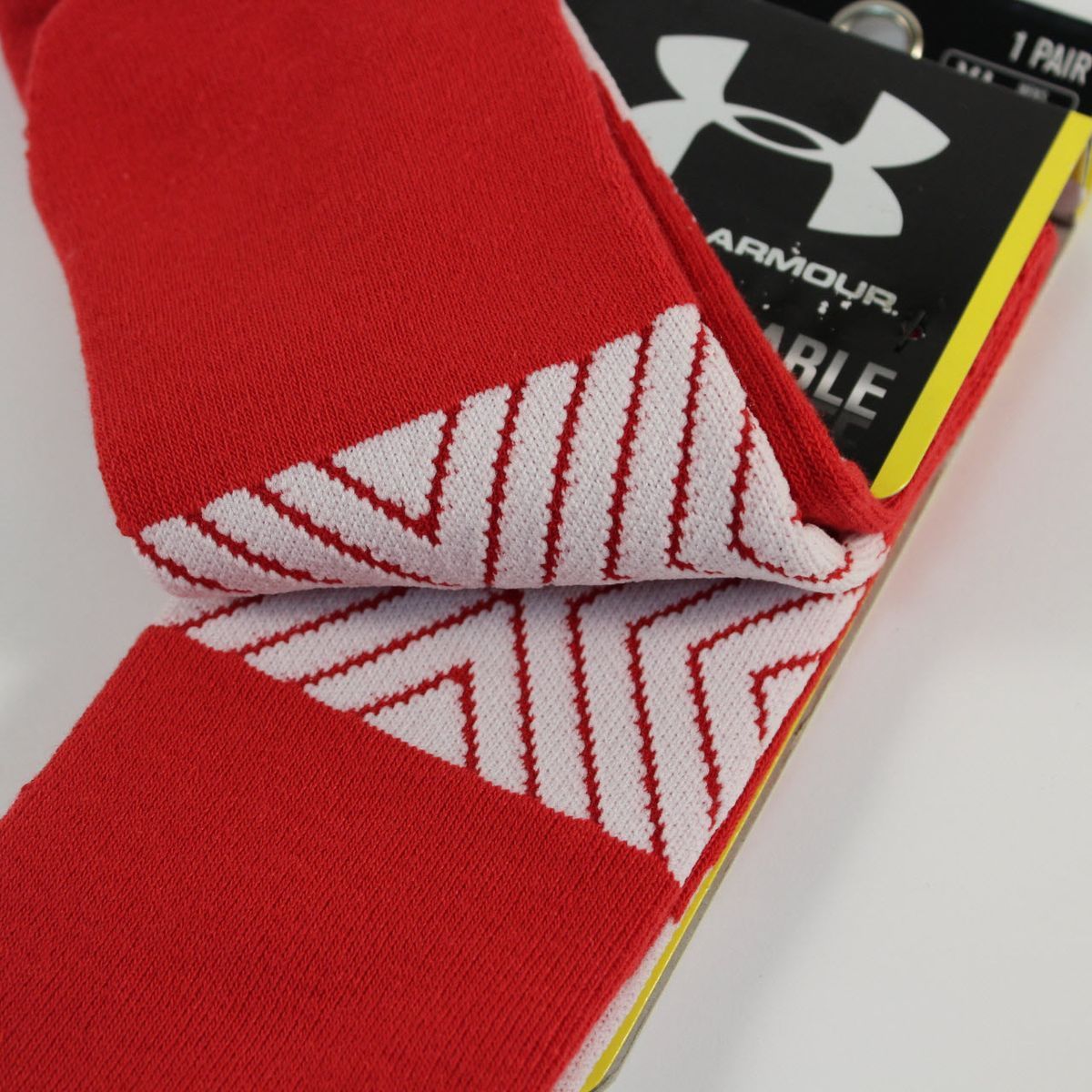 Шкарпетки баскетбольні Under Armour Undeniable Basketball Crew Socks Red White U470-RED/WHT, XL (46-50), В наявності, доставка 1-2 дні